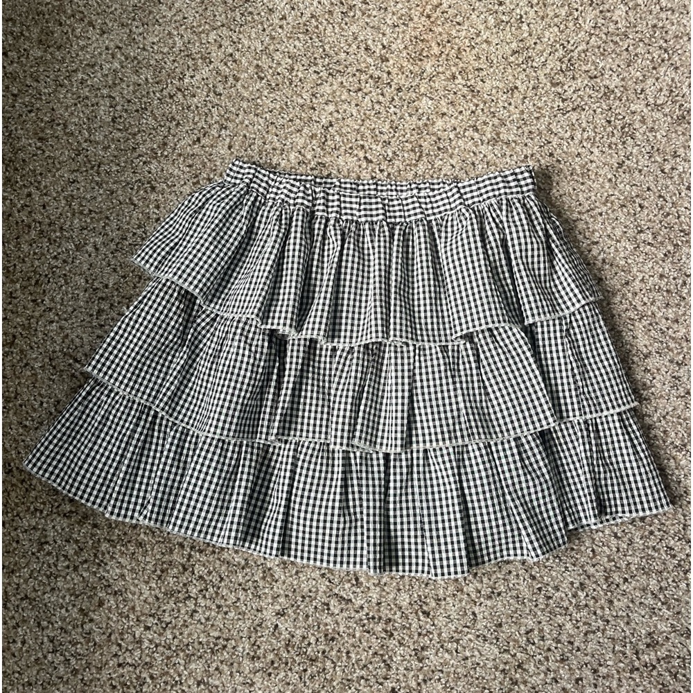 Forever 21 Skirt Black and White Striped Size M